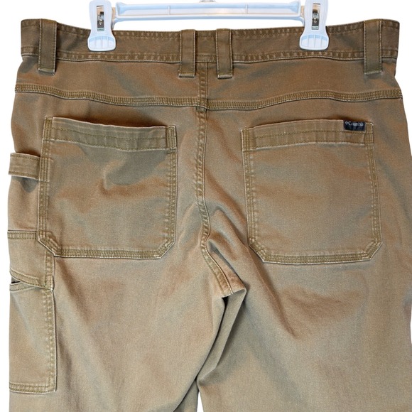 Columbia Cargo Pants Men's 36x30 Brown Straight Leg Utility Stretch Cotton Work - Picture 4 of 8